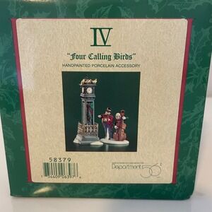 Department 56 Four Calling Birds 12 Days of Christmas Dickens Village